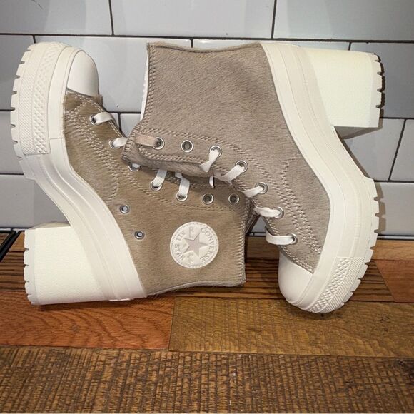 New Men's Converse Chuck 70 De Luxe Heel Platform Sneakers Real Fur A12813C - Picture 5 of 8